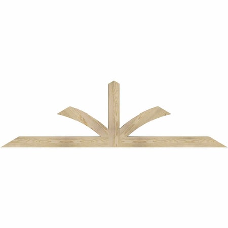 Ekena Millwork Richland Rough Sawn Timber Gable Bracket, Douglas Fir, 84"W x 24"H x 4"D x 4"F, 7/12 Pitch GBW084X24X0404RIC00RDF